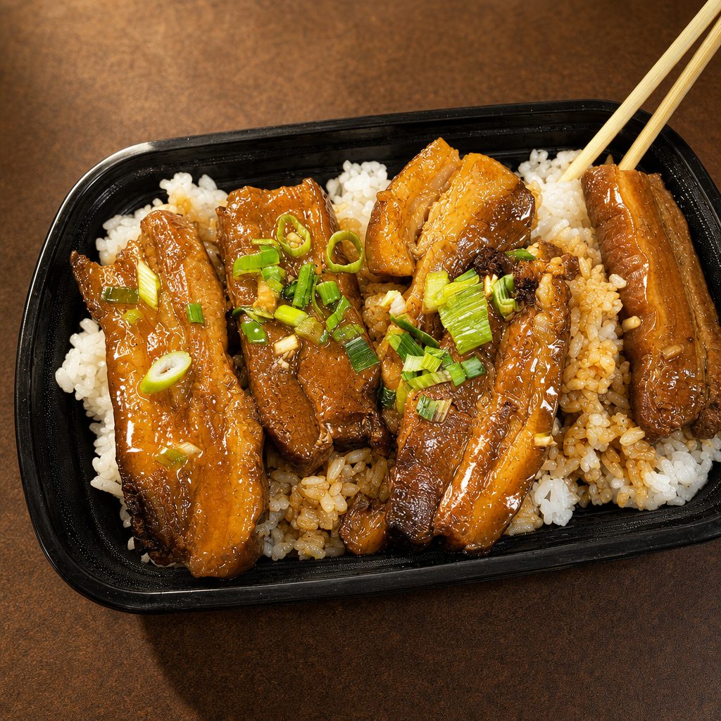AC6. Roast Pork Belly Rice - 把子肉盖饭.