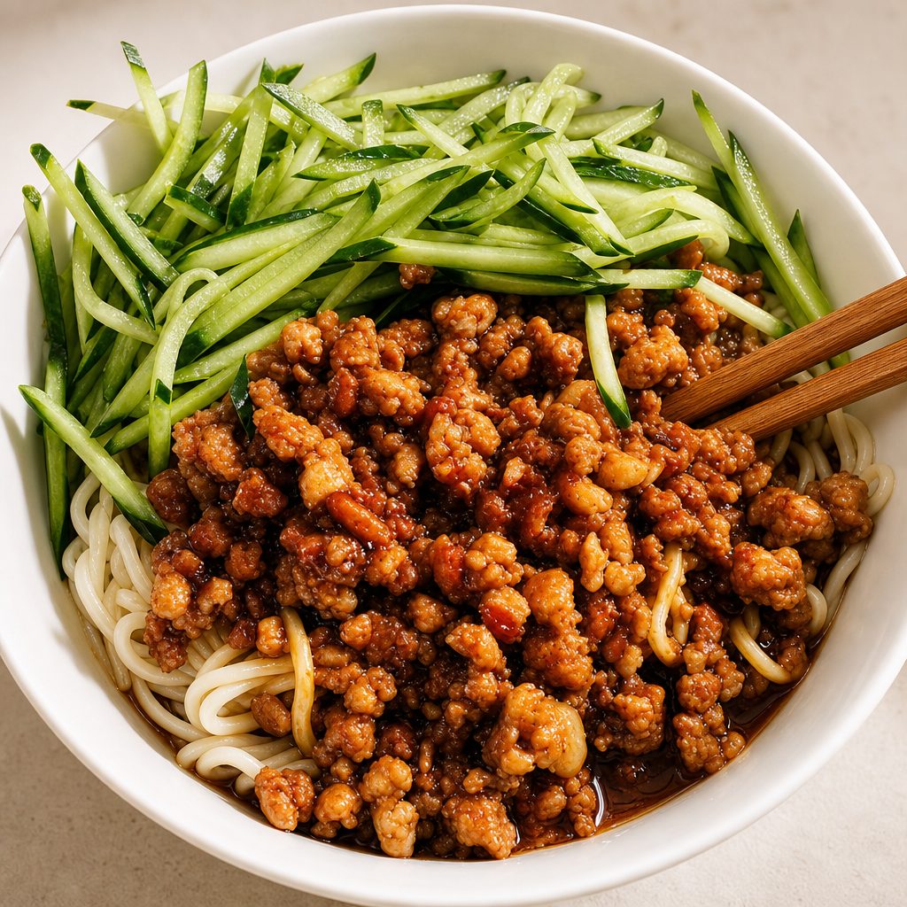 N11. Fried Bean Paste Noodles - 炸酱面.