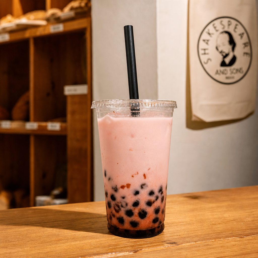 Blueberry Bubble Milk.