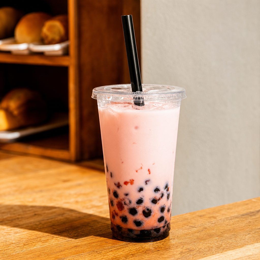 Strawberry Bubble Milk.