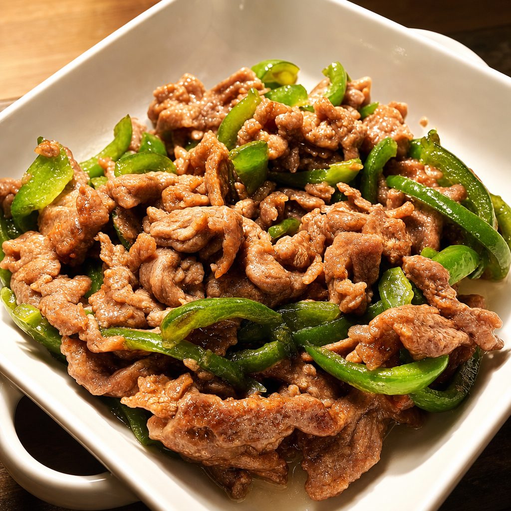 C10. Green Pepper Steak - 青椒牛肉.